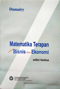 Image of Matematika Terapan untuk Bisnis dan Ekonomi
