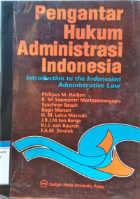 Image of Pengantar Hukum Administrasi Indonesia